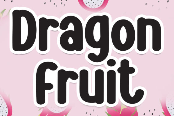 Dragon Fruit Font: Sweet Display Type for Crafts