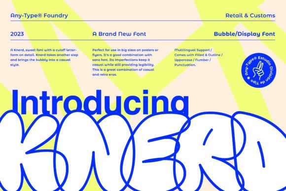 Knerd Font: A Sweet Display Typeface for Editorial Design