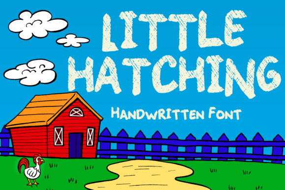Little Hatching Font: Playful Straw Texture for Crafts