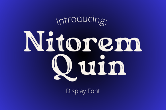 Nitorem Quin Font: A Retro Display Typeface for Branding