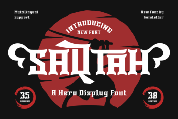 Saqtah Font: Bold Display Type for Handmade Products